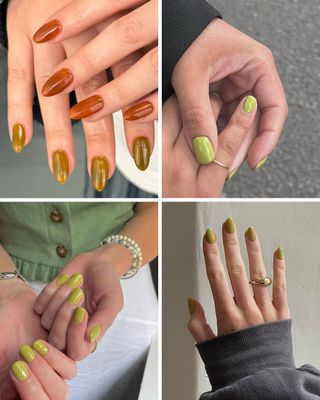 Spring nail colours zingy olive