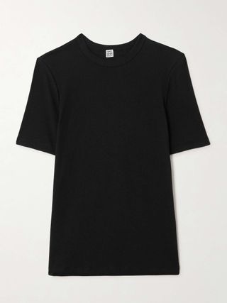 Ribbed Stretch-Cotton Jersey T-Shirt