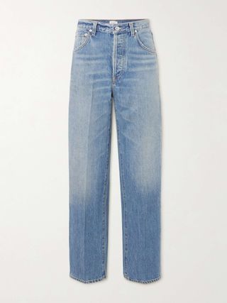 Baretta High-Rise Straight-Leg Organic Jeans