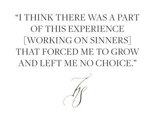 Pull quote from Hailee Steinfeld's February cover story that reads, "I think there was a part of this experience [working on Sinners] that forced me to grow and left me no choice."