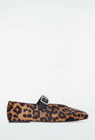 A picture of leopard print shoes from COS.