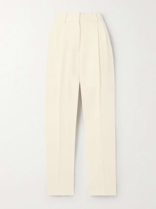 Resolute Banker Pleated Wool-Crepe Straight-Leg Pants