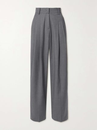 Gelso Pleated Tencel-Blend Straight-Leg Pants