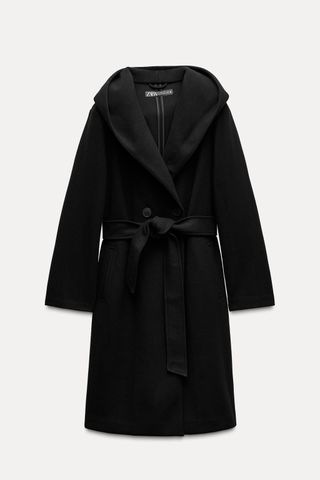 Belted Soft Hooded Coat