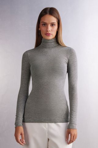 Intimissimi, Modal Cashmere Ultralight High-Neck Top