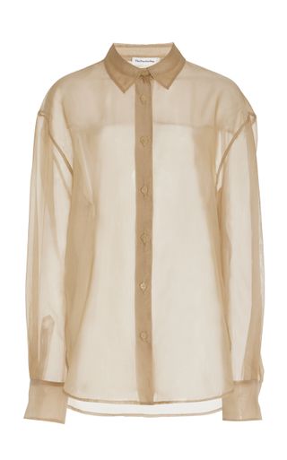 Exclusive Peri Silk-Blend Chiffon Shirt