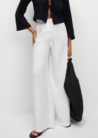 M&S Pure Linen Palazzo Trousers