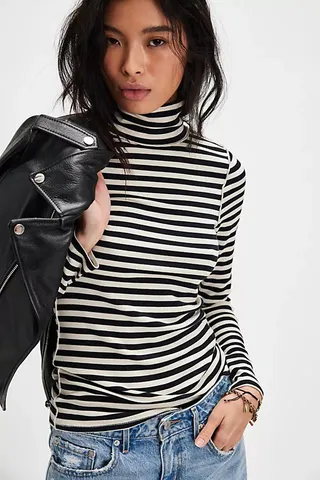 We the Free Good Good Stripe Turtleneck