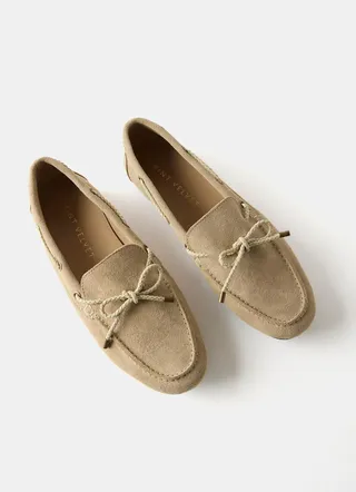 Sally Neutral Suede Deck Shoes