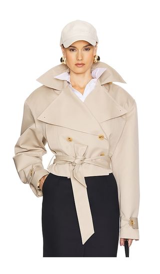 Oversized Cropped Trench