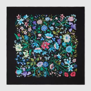 Gucci Flora Print Silk Twill Carré