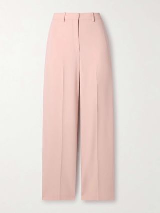 Crepe Wide-Leg Pants