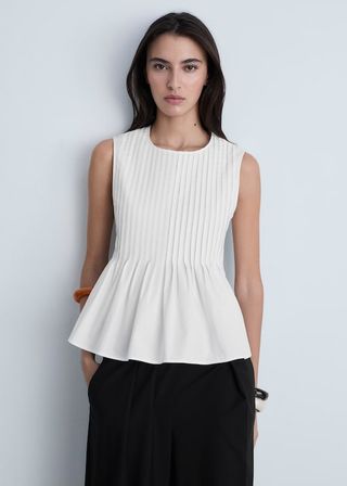 MANGO, Cotton Pleats Top - Women | Mango Usa