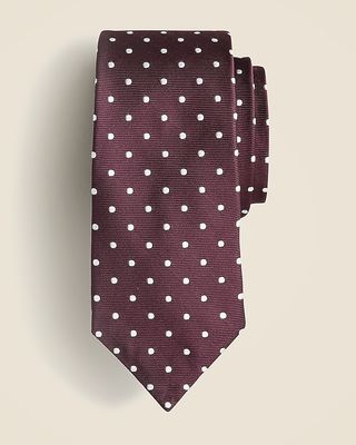 Italian Silk Repp Tie in Dot