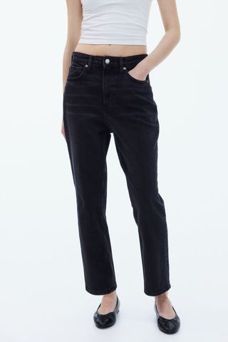 Curvy Fit Slim Straight High Ankle Jeans