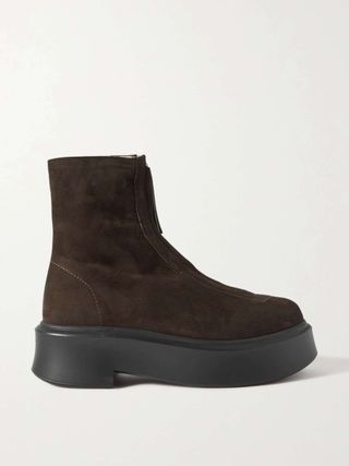 Suede Platform Ankle Boots