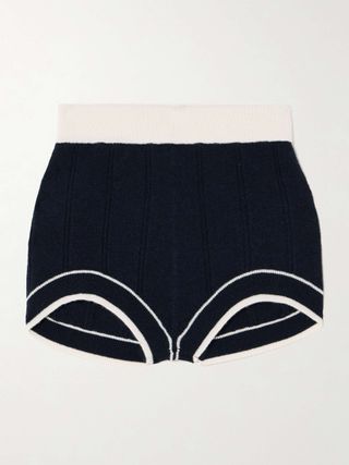 Ribbed Cashmere Shorts