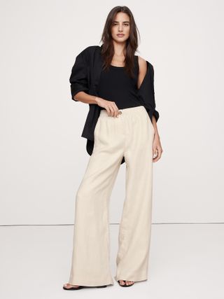 Banana Republic Linen Pull-On Pants