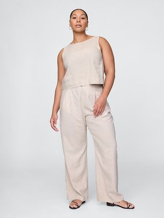 Gap 365 High Rise Linen-Blend Trousers