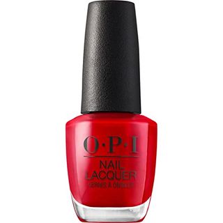 Opi Nail Lacquer, Opaque & Vibrant Crème Finish Red Nail Polish, Up to 7 Days of Wear, Chip Resistant & Fast Drying, Big Apple Red, 0.5 Fl Oz