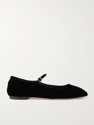 Uma Velvet Mary Jane Ballet Flats