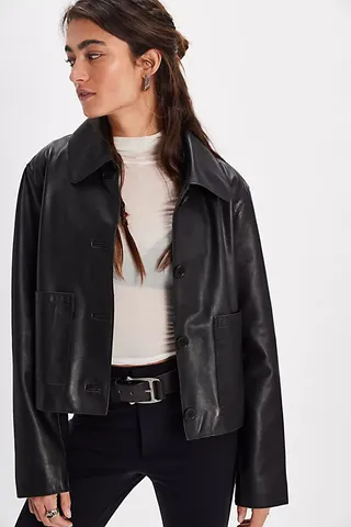 We the Free Cassie Leather Jacket