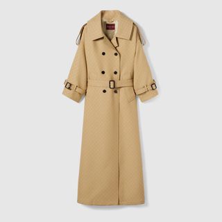 Gucci, GG Crêpe Silk Wool Double-Breasted Coat