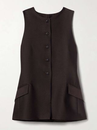 Ira Wool and Silk-Blend Twill Vest