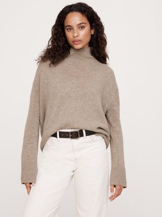 Banana Republic, Oversized Cashmere Turtleneck Sweater