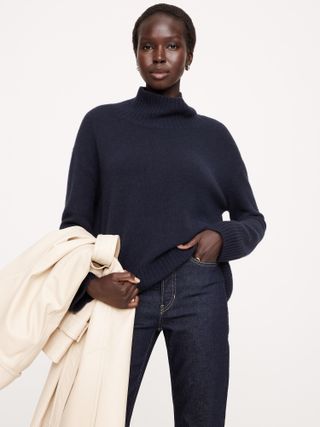 Banana Republic, Oversized Cashmere Turtleneck Sweater