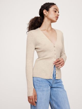 Banana Republic, Ribbed Merino Cardigan