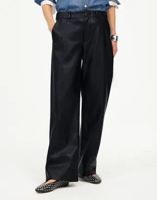 Madewell, Low-Slung Baggy Pants in Faux Leather