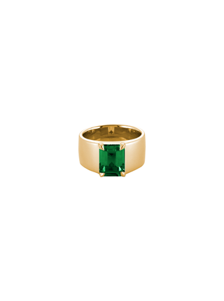 Damian Lab Emerald Cigar Band, Gold