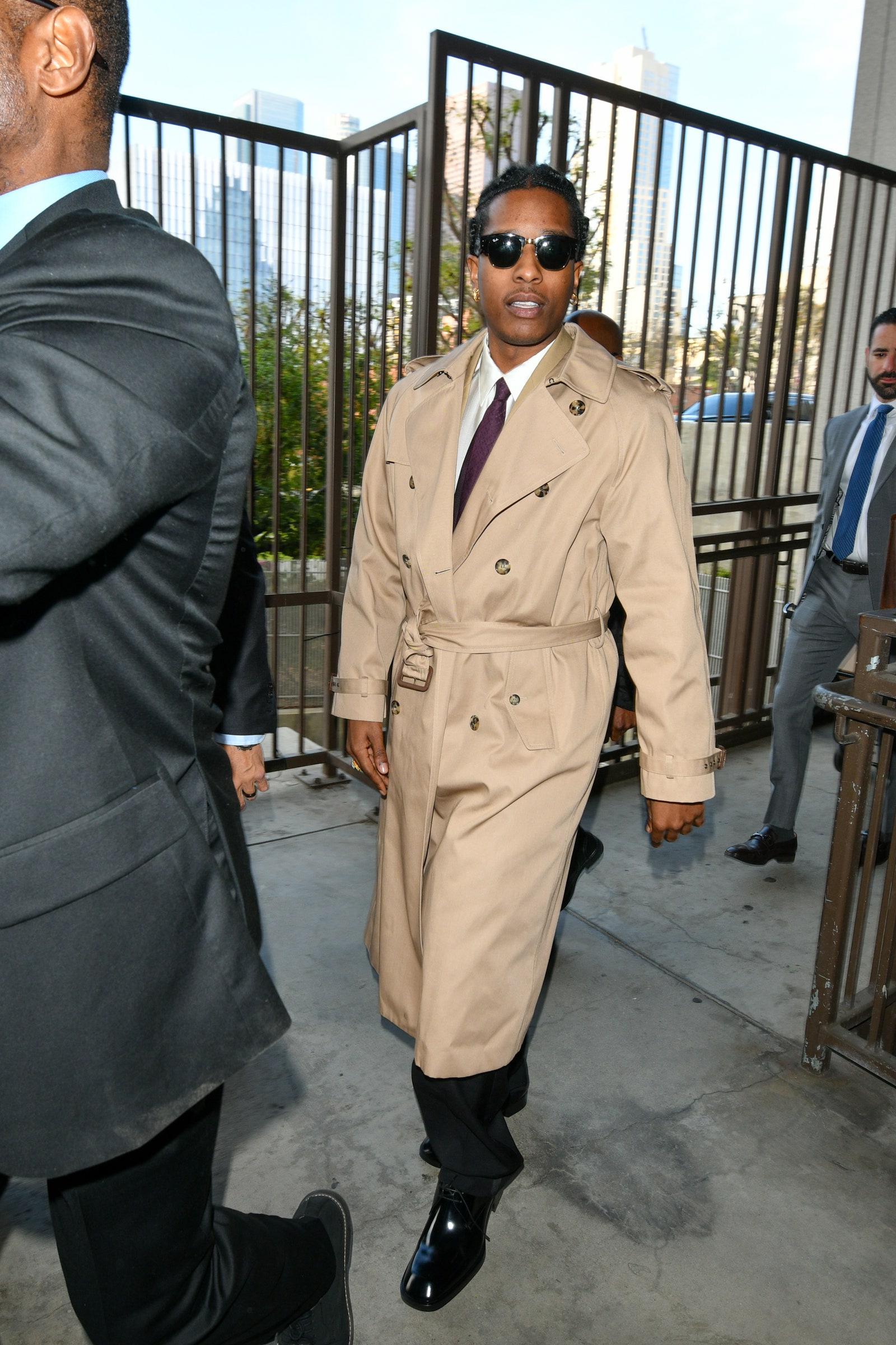 LOS ANGELES CA  JANUARY 28 Rakim Mayers better known as AAP Rocky arrives at the Clara Shortridge Foltz Criminal Justice...