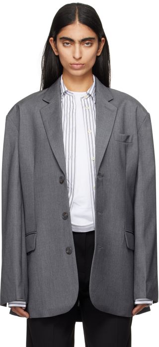 Gray Gelso Oversized Blazer