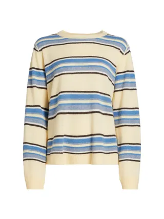 Striped Cashmere-Blend Sweater