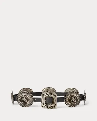 Ralph Lauren, Metal-Accent Leather Belt