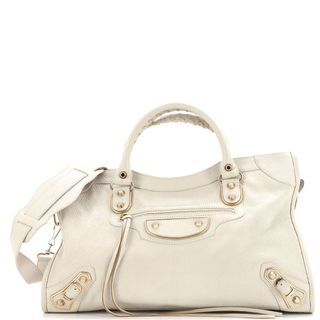 City Classic Metallic Edge Bag Leather Medium