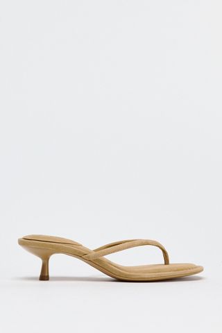 ZARA Suede Heeled Sandals