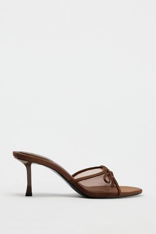 ZARA Mesh Bow Sandals