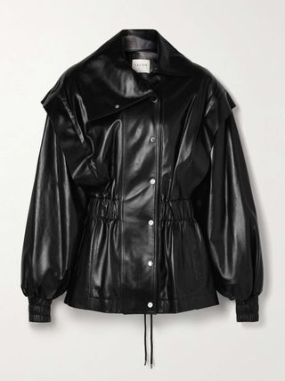 Misha Leather Track Jacket