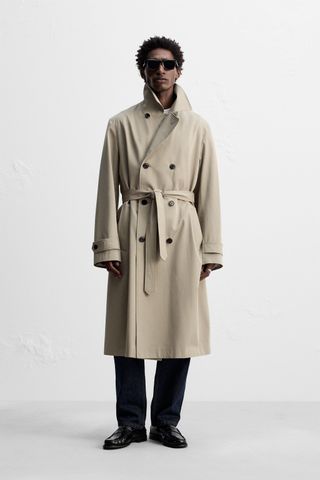 Water Repellent Long Trench Coat