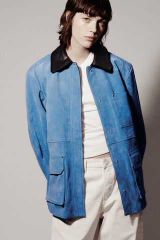 ZARA, Oversized Suede Combination Jacket