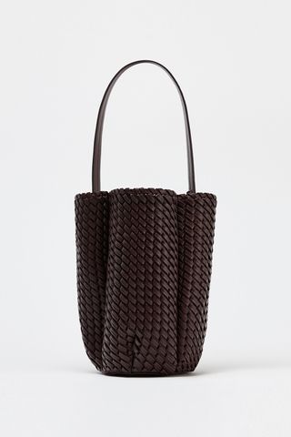 Woven Effect Bucket Bag