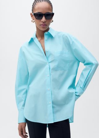 MANGO, Oversize Poplin Shirt 