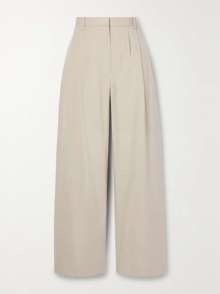 Bufus Pleated Cotton-Poplin Straight-Leg Pants