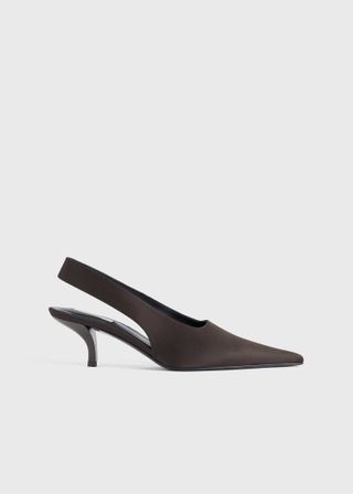 Classic Satin Slingbacks Espresso