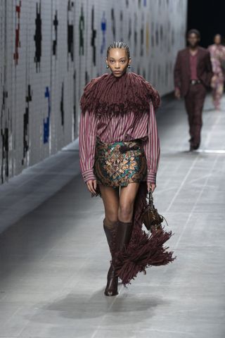 Milan fashion week AW25 trend plum colour