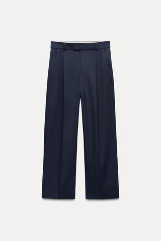 Pinstripe Pleated Pants