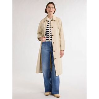 Free Assembly Women’s and Women's Plus Cotton Trench Coat, Sizes Xs-4x